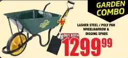 Boxer Build Lasher Steel / Poly Pan Wheelbarrow & Digging Spade offer