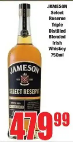 Boxer JAMESON Select Reserve Triple Distilled Blended Irish Whiskey offer