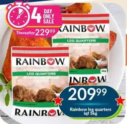 Super Save Rainbow leg quarters offer