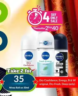 Super Save Nivea Roll on offer