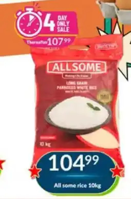 Super Save Allsome long grain parboiled white rice offer