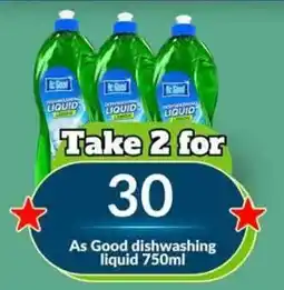 Super Save As Good dishwashing liquid offer