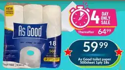 Super Save As Good toilet paper offer