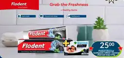 Super Save Flodent charcoal toothpaste + Germol charcoal soap offer