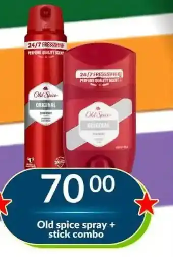 Old spice spray + stick combo