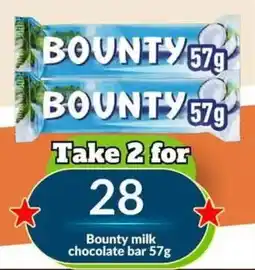 Super Save Bounty milk chocolate bar offer