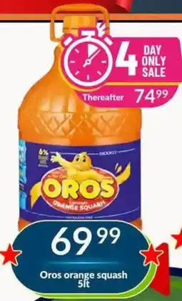 Super Save Oros orange squash offer