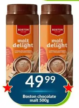 Super Save Boston chocolate malt offer