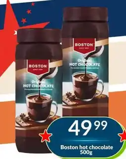 Super Save Boston hot chocolate offer