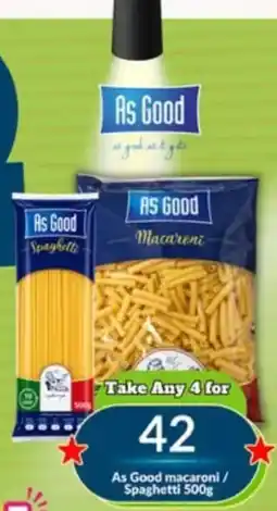 Super Save As Good macaroni / Spaghetti offer