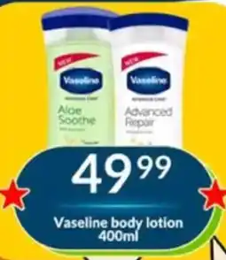 Super Save Vaseline body lotion offer