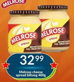 Super Save Melrose cheese spread biltong offer