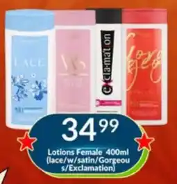 Super Save Lotions Female offer