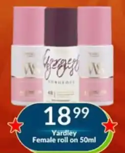 Super Save Yardley Female roll on offer