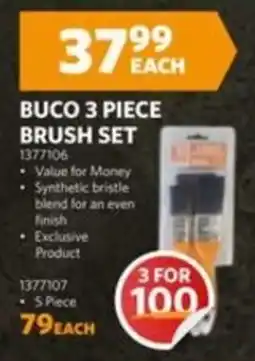 BUCO BUCO 3 PIECE BRUSH SET offer