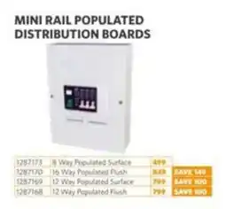 BUCO MINI RAIL POPULATED DISTRIBUTION BOARDS offer
