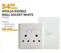 BUCO Apollo Double Wall Socket White offer