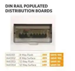 BUCO DIN RAIL POPULATED DISTRIBUTION BOARDS offer
