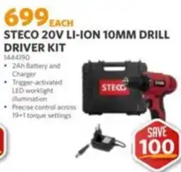 BUCO STECO 20V LI-ION 10MM DRILL DRIVER KIT offer
