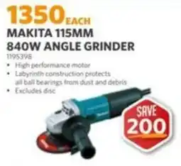BUCO MAKITA 115MM 840W ANGLE GRINDER offer
