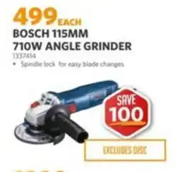 BUCO BOSCH 115MM 710W ANGLE GRINDER offer