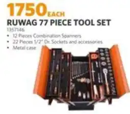 BUCO RUWAG 77 PIECE TOOL SET offer