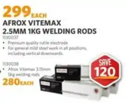 BUCO Afrox Vitemax 2.5mm 1kg welding rods offer