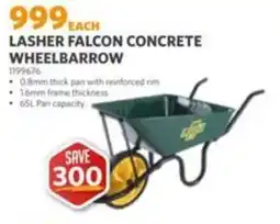 BUCO Lasher Falcon Concrete Wheelbarrow offer