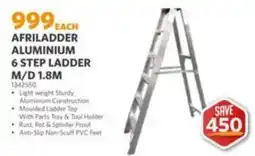 BUCO AFRILADDER ALUMINIUM 6 STEP LADDER offer