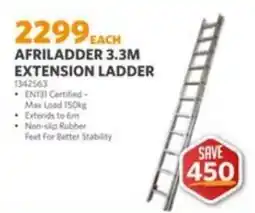 BUCO AFRILADDER 3.3M EXTENSION LADDER offer