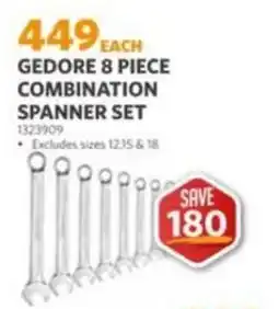 BUCO GEDORE 8 PIECE COMBINATION SPANNER SET offer
