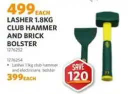 BUCO Lasher 1.8kg club hammer and brick bolster offer