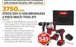 BUCO STECO 20V LI-ION BRUSHLESS 6 PIECE MULTI TOOL KIT offer