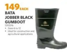 BUCO BATA JOBBER BLACK GUMBOOT offer