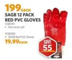 BUCO SAGB Red PVC Gloves offer