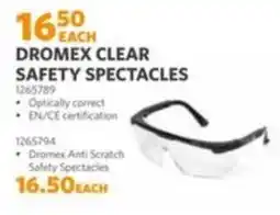 BUCO Dromex Clear Safety Spectacles offer