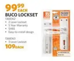 BUCO BUCO LOCKSET offer