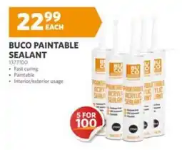 BUCO Buco paintable sealant offer