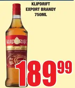 Boxer Liquors Klipdrift Export Brandy offer