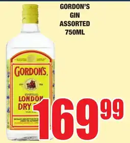 Boxer Liquors GORDON'S GIN ASSORTED offer
