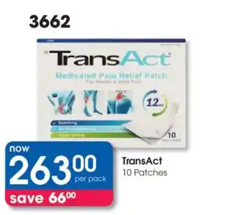 TransAct Medicated Pain Relief Patch