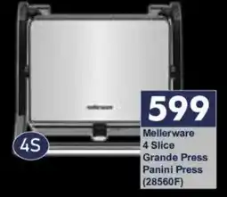 President Hyper Mellerware 4 Slice Grande Press Panini Press offer
