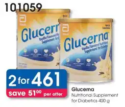 Clicks Glucerna Nutritional Supplement for Diabetics offer