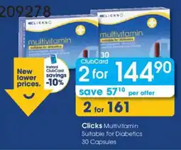 Clicks Clicks Multivitamin Suitable for Diabetics offer