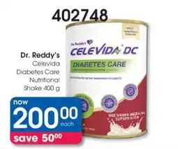 Clicks Dr. Reddy's Celevida Diabetes Care Nutritional Shake offer