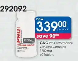 Clicks GNC Pro Performance Citrulline Complex offer