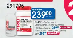 Clicks GNC Pro Performance Creatine Monohydrate offer