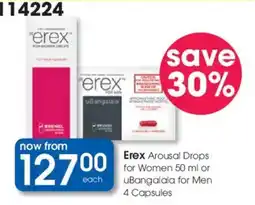 Clicks Erex Arousal Drops or uBangalala offer