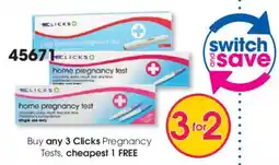 Clicks Clicks Pregnancy Test offer