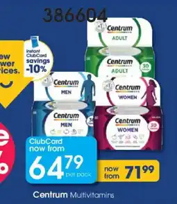 Clicks Centrum Multivitamins offer